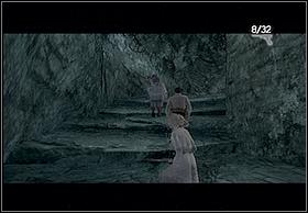 After defeating first tough opponent, finish opening the gate (although your friends might do it for you) and walk up stairs - Skull Island - Walkthrough - Peter Jacksons King Kong - Game Guide and Walkthrough