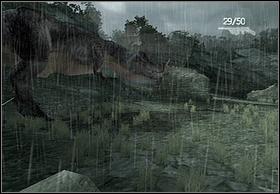 Another great way during the 'fight' is to kill one of the flying creatures (they cruise around above the 'fighting arena') - V-Rex - Walkthrough - Peter Jacksons King Kong - Game Guide and Walkthrough