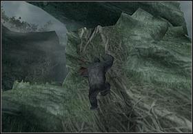 Move small bit on the higher shelf (two monster will try to kill you, but you can leave them alive) and climb on the wall - Kong - Walkthrough - Peter Jacksons King Kong - Game Guide and Walkthrough