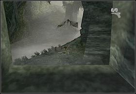 first enter the room located nearby and tamp one of insects on spear - The Canyon - Walkthrough - Peter Jacksons King Kong - Game Guide and Walkthrough