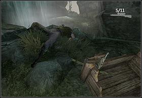 To get to ammo, walk around everything (do not go through the second catwalk; youll pass some flying insects) - The Canyon - Walkthrough - Peter Jacksons King Kong - Game Guide and Walkthrough