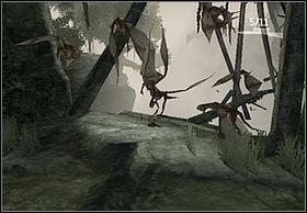 Tamp one bug on the bone (which youve passed) and head to the bridge - The Canyon - Walkthrough - Peter Jacksons King Kong - Game Guide and Walkthrough