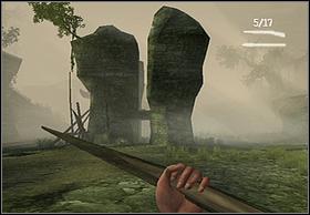 Theres a building standing near the first attacks place, in the middle of the pass - Brontosaurus - Walkthrough - Peter Jacksons King Kong - Game Guide and Walkthrough