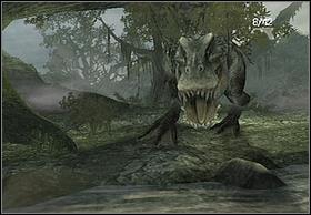 At very beginning, when youll swim from behind the bend on the left side (moving back to the trend of flow - walk like this all time), the rapid will show up and attack you - Rapids - Walkthrough - Peter Jacksons King Kong - Game Guide and Walkthrough