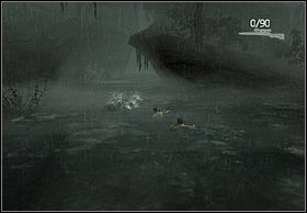 When youll pass the first section of water, move through small island stand in front of the water container again - Swamps - Walkthrough - Peter Jacksons King Kong - Game Guide and Walkthrough