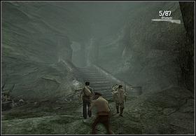 When you all find yourselves on dry ground, go up the stone stairs - Swamps - Walkthrough - Peter Jacksons King Kong - Game Guide and Walkthrough