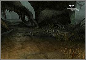 You will reach the place, where you have to enter water (theres nothing to worry about - some worms will be only flying above [bait]) - In The Mud - Walkthrough - Peter Jacksons King Kong - Game Guide and Walkthrough