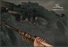 Dont shoot opponents feeding on the ground - use spears and bones to do that - Kong's Lair - Walkthrough - Peter Jacksons King Kong - Game Guide and Walkthrough