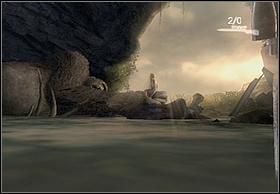 Turn right and go through flooded tunnel - Kong's Lair - Walkthrough - Peter Jacksons King Kong - Game Guide and Walkthrough