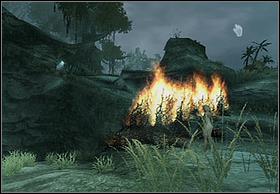 Now, run on the other side and enter the balcony with fire (if the other reptile returns, fight with spears) - Chased by Kong - Walkthrough - Peter Jacksons King Kong - Game Guide and Walkthrough