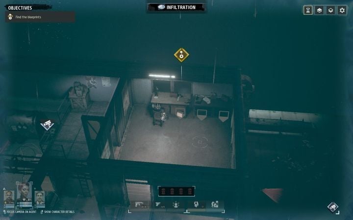 There is an agent in front of the room (see the screenshot), but he will have no intention of moving from there throughout the entire mission - Chapter I | KGB campaign walkthrough in Phantom Doctrine Game - KGB Campaign - Phantom Doctrine Game Guide