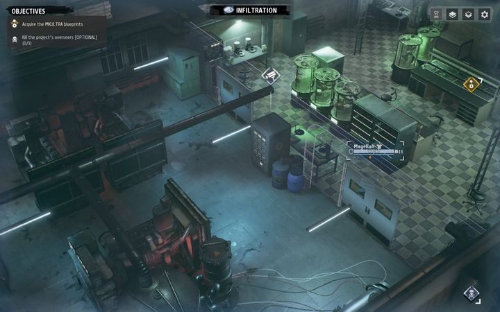 The picture below shows you where the projects overseers are located - they are on the first floor - Chapter III | KGB campaign walkthrough in Phantom Doctrine Game - KGB Campaign - Phantom Doctrine Game Guide