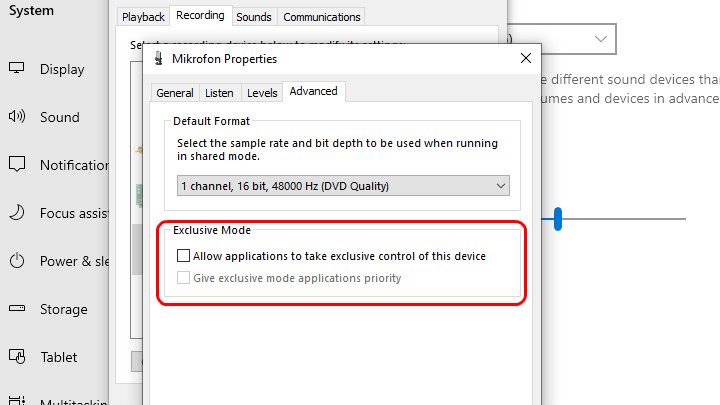Before you go to the next step of solving the microphone problem in Phasmophobia, you should go to the advanced microphone settings and uncheck the option that allows applications to take exclusive control of the microphone - Phasmophobia: Microphone does not work – how to fix? - Appendix - Phasmophobia Guide