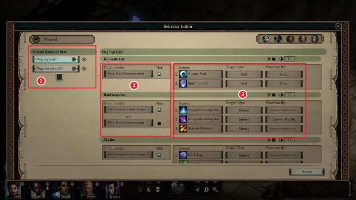 After clicking on Open Behavior Editor you will see the window above - Pillars of Eternity 2: Your partys AI - Pillars Of Eternity 2: Basics - Pillars Of Eternity 2 Deadfire Game Guide