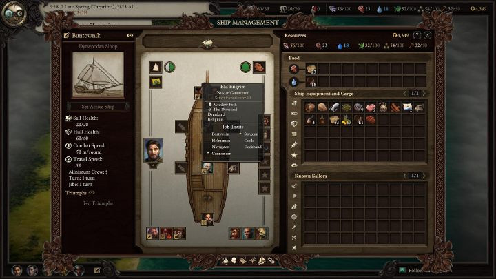 In the description of the sailor in you will find out what function he is most experienced in. - Pillars Of Eternity 2: Managing your ship and crew - Pillars Of Eternity 2: Traveling by ship - Pillars Of Eternity 2 Deadfire Game Guide