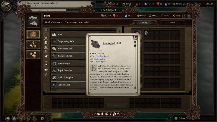 In the port you can buy an elegant hull. - Pillars Of Eternity 2: Managing your ship and crew - Pillars Of Eternity 2: Traveling by ship - Pillars Of Eternity 2 Deadfire Game Guide