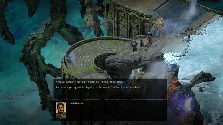 As you approach The Shattered Passage (M6,2), youll see a short scene where the Wandering Soul will lower the water level with an artifact and a nearby pedestal - Pillars of Eternity 2 Beast of Winter: The Drowned Kingdom - Walkthrough - Beast of Winter: Main Quests - Pillars Of Eternity 2 Deadfire Game Guide