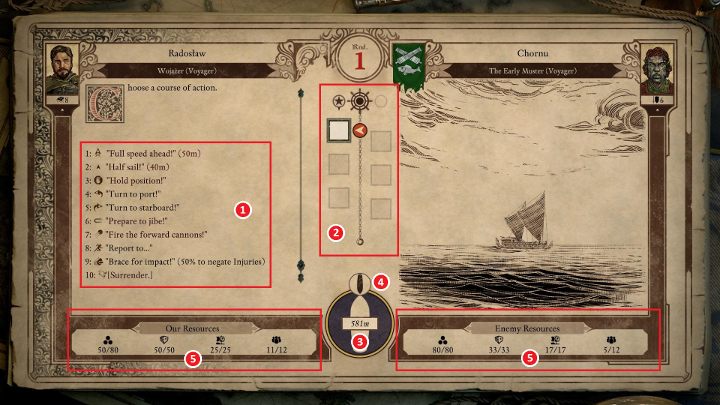 Things are different if you dont decide to board an enemy ship - in this case you will see the screen above - Pillars Of Eternity 2: Ship combat - Pillars Of Eternity 2: Traveling by ship - Pillars Of Eternity 2 Deadfire Game Guide