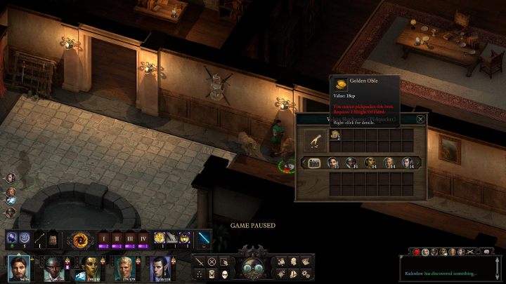 Pick-pocketing is more demanding - Pillars of Eternity 2: Stealth and stealing - Pillars Of Eternity 2: Basics - Pillars Of Eternity 2 Deadfire Game Guide
