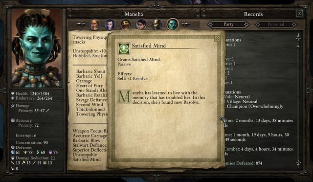 Before approaching the well, decide whether you want Maneha to develop her Resolve or Dexterity. - The Burden of Memory - side quest | Pillars of Eternity The White March - Stalwart - Pillars of Eternity Game Guide & Walkthrough