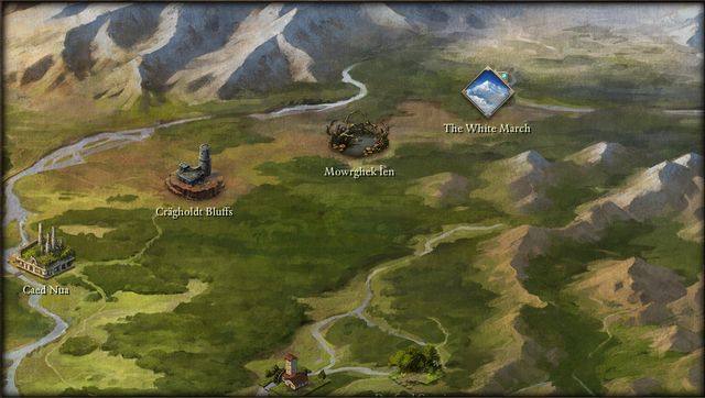 The location you are going to is next to the entrance to The White March. - The Phylacterys Promise - side quest | Pillars of Eternity The White March - Stalwart - Pillars of Eternity Game Guide & Walkthrough