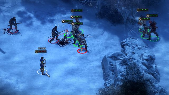 During the battle with the group of slave hunters you must watch out for enemy ranged fighters. - Overstaying His Welcome - side quest | Pillars of Eternity The White March - Stalwart Village - Pillars of Eternity Game Guide & Walkthrough