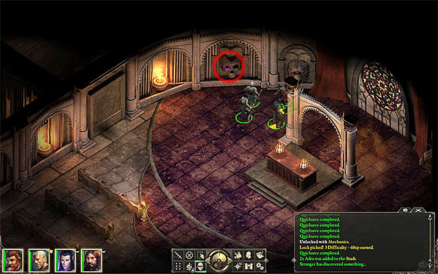 The secret switch in the chapel - Lord of a Barren Land - Side quest | Pillars of Eternity - Esternwood and Raedrics Hold - Pillars of Eternity Game Guide & Walkthrough