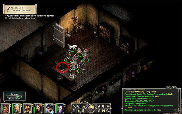 The locked chest with patient records - The Man Who Waits - main quest | Pillars of Eternity - Defiance Bay - Pillars of Eternity Game Guide & Walkthrough