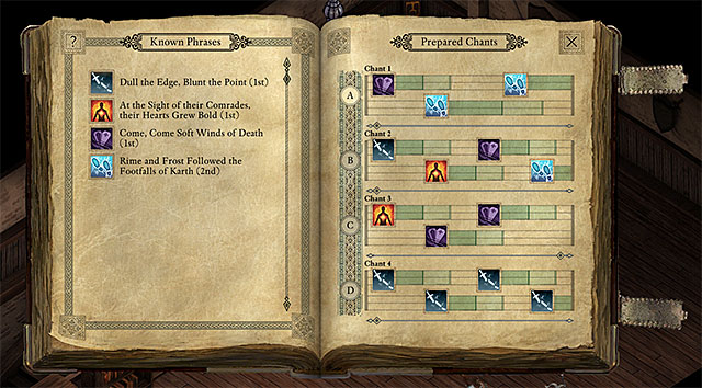 Try to create few different chants that can be used in different circumstances - Chanter | Pillars of Eternity Character Classess - Character Classess - Pillars of Eternity Game Guide & Walkthrough