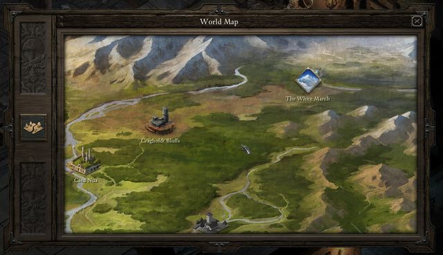 The White March Part I is adding one new location on the main map and an icon that transports you to a separate map with the territories added in the expansion. - Unlocking new territories | Pillars of Eternity The White March Part I - Starting The Adventure - Pillars of Eternity Game Guide & Walkthrough