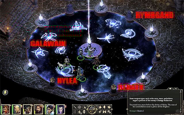 Pick, at least, one deity (you can take interest in all the available ones) and interact with the pulpit linked to that deity - Council of Stars - main quest | Pillars of Eternity - Twin Elms - Pillars of Eternity Game Guide & Walkthrough