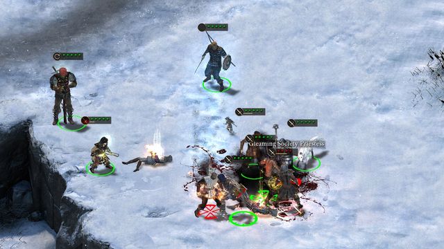 Fighting the members of the Gleaming Society shouldnt be hard. Utilize the open space to properly position your team. - Other side quests in Stalwart Village | Pillars of Eternity The White March - Stalwart Village - Pillars of Eternity Game Guide & Walkthrough