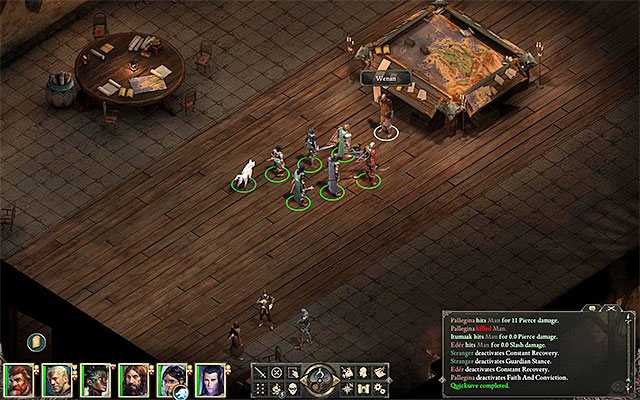 Wenan is the most important NPC in the HQ of the Dozens - Choosing the faction in Defiance Bay | Pillars of Eternity - Defiance Bay - Pillars of Eternity Game Guide & Walkthrough