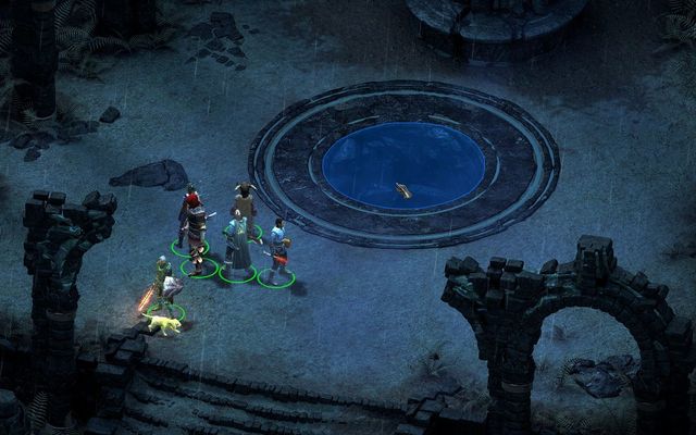 As soon as you gain favor with one of the deities, jump into the pit. - Court of the Penitents - main quest | Pillars of Eternity - Twin Elms - Pillars of Eternity Game Guide & Walkthrough