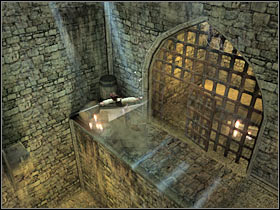 Once you're at the lower level, you might want to consider destroying some of the nearby barrels and crates - Mission 1 - part 1 - Mission 1 - Prison Fortress - Pirates of the Caribbean: At Worlds End - Game Guide and Walkthrough