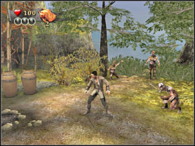 You shouldn't have any major problems dealing with the enemy units - Mission 2 - part 1 - Mission 2 - Isla de Pelegostos - Pirates of the Caribbean: At Worlds End - Game Guide and Walkthrough