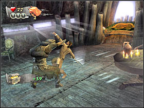 Once you've returned to the main deck, you will have to participate in a short interactive cut-scene (#1) - Mission 4 - part 2 - Mission 4 - Pearl Vs Dutchman - Pirates of the Caribbean: At Worlds End - Game Guide and Walkthrough