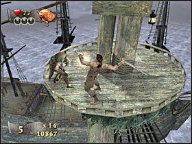 Now you will have to find a glowing spot - Mission 4 - part 2 - Mission 4 - Pearl Vs Dutchman - Pirates of the Caribbean: At Worlds End - Game Guide and Walkthrough