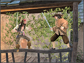 Once again, you should focus all of your attention on performing faster attacks (#1), because these types of hits will be most successful - Mission 5 - part 3 - Mission 5 - Tortuga - Pirates of the Caribbean: At Worlds End - Game Guide and Walkthrough