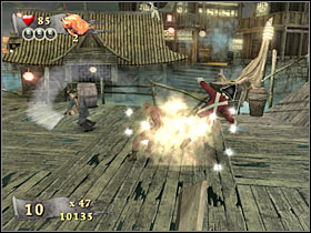 You will have to wait for the game to display a new cut-scene (#1) - Mission 8 - part 3 - Mission 8 - Singapore - Pirates of the Caribbean: At Worlds End - Game Guide and Walkthrough