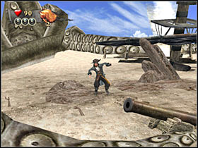 Start off by going towards the right edge of the screen - Mission 9 - part 1 - Mission 9 - Davy Jones' Locker - Pirates of the Caribbean: At Worlds End - Game Guide and Walkthrough
