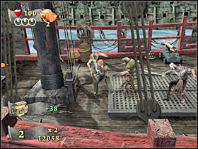 You should witness a new animation very soon (#1) - Mission 10 - part 2 - Mission 10 - Sea Battle - Pirates of the Caribbean: At Worlds End - Game Guide and Walkthrough