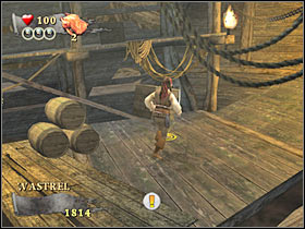 Now you will have to be patient, because it's going to take the Pirate Lord at least 20-30 seconds to get here - Mission 11 - part 2 - Mission 11 - Shipwreck City - Pirates of the Caribbean: At Worlds End - Game Guide and Walkthrough