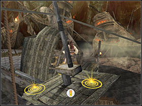 Once you've reached a new location, don't use the stairs just yet - Mission 11 - part 2 - Mission 11 - Shipwreck City - Pirates of the Caribbean: At Worlds End - Game Guide and Walkthrough