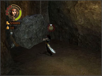 Having passed the blockade youll notice a niche on the left, where apart from a health kit is a Map Piece - to get it, blow up the stack of crates - The Damsel and the Dead - Missions - Pirates of the Caribbean: Legend of Jack Sparrow - Game Guide and Walkthrough