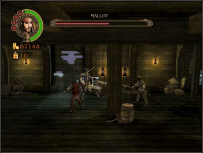 After getting out of the cell kill all the pirates and Mallot will come - Prisoners of the Pearl - Missions - Pirates of the Caribbean: Legend of Jack Sparrow - Game Guide and Walkthrough