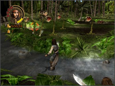 Burn the plants and go onward, loot the treasure chest and use the altar to trigger a cutscene - Sand, Sky, Rum and Gold - Missions - Pirates of the Caribbean: Legend of Jack Sparrow - Game Guide and Walkthrough