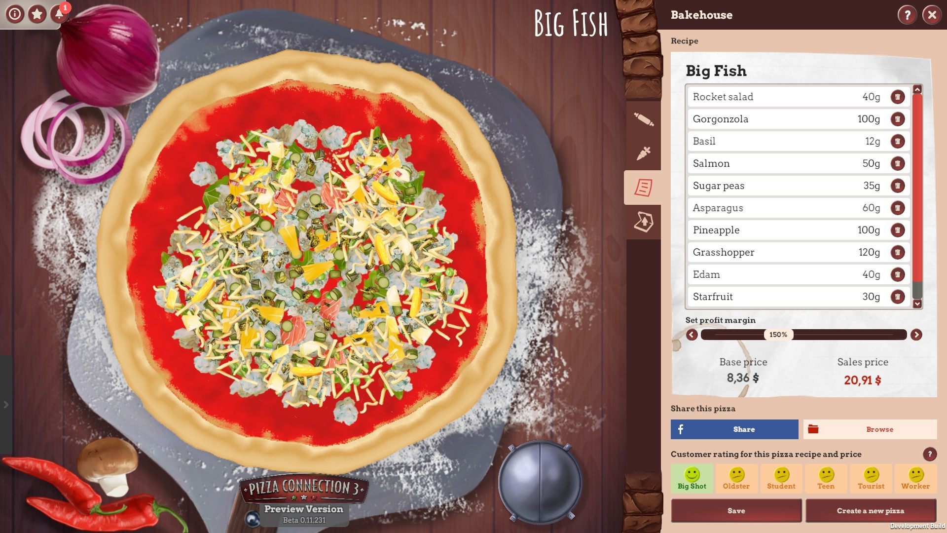 Despite the large amount of ingredients, this pizza initially costs relatively little amount of money - What are the best pizza recipes? - Questions & answers from Masterchef - Pizza Connection 3 Game Guide