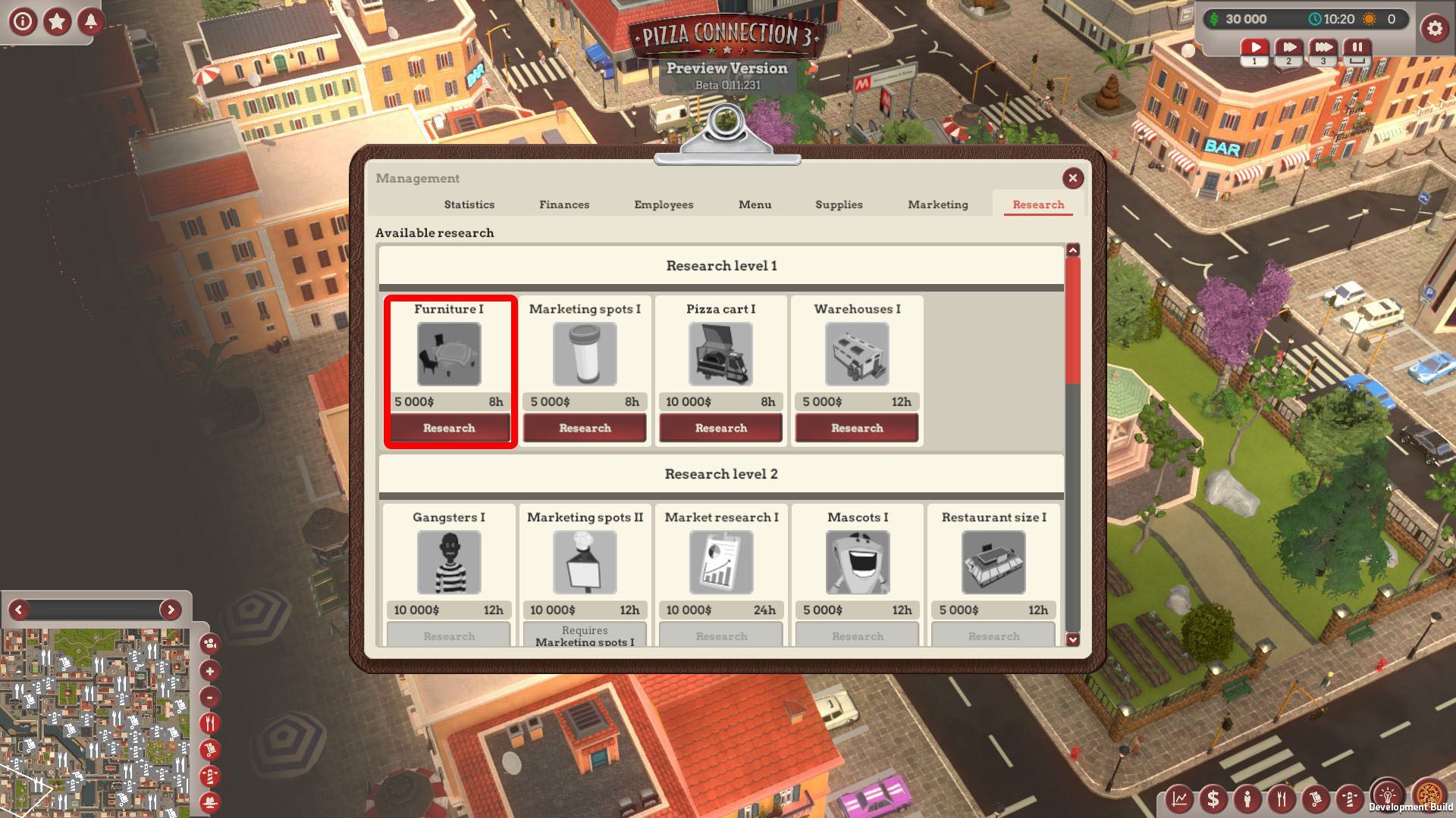 Once we have established our position on the market and opened another restaurant, it is worthwhile to conduct a design research - Which research should be done first? - Questions & answers from Masterchef - Pizza Connection 3 Game Guide