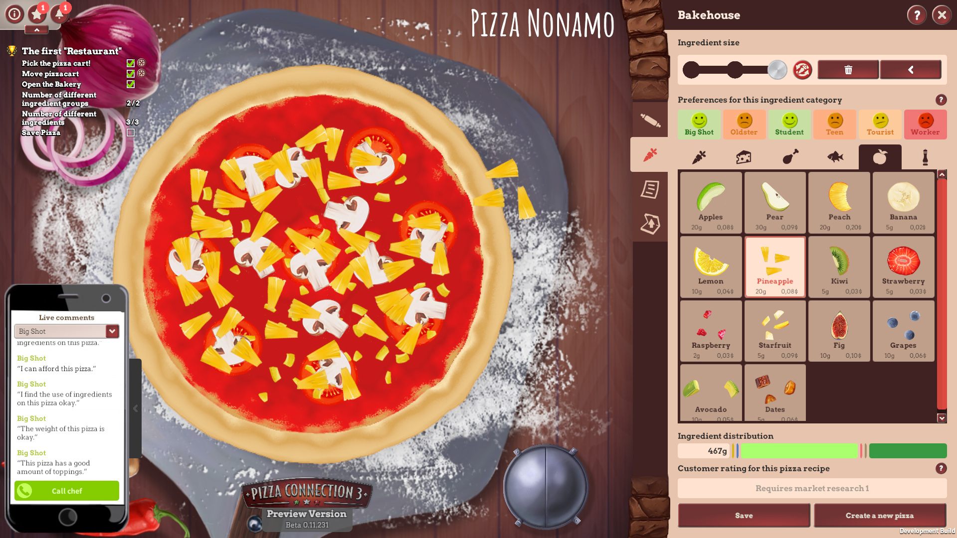 The next step is to create the right menu - Unexpected inheritance | Main missions in Pizza Connection 3 - Main missions - Pizza Connection 3 Game Guide